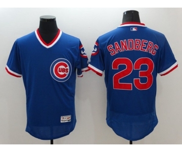 Men Chicago Cubs #23 Ryne Sandberg Majestic Blue Flexbase Authentic Cooperstown Player Jersey