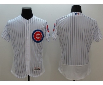 Men Chicago Cubs blank Majestic white stripe Flexbase Authentic Collection Player Jersey