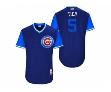 Men's 2017 Little League World Series Cubs Albert Almora #5 Tico Royal Jersey