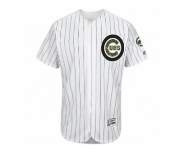 Men's Chicago Cubs Majestic Blank White Fashion 2016 Memorial Day Flex Base Team Jersey