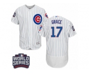 Men's Majestic Chicago Cubs #17 Mark Grace White 2016 World Series Bound Flexbase Authentic Collection MLB Jersey
