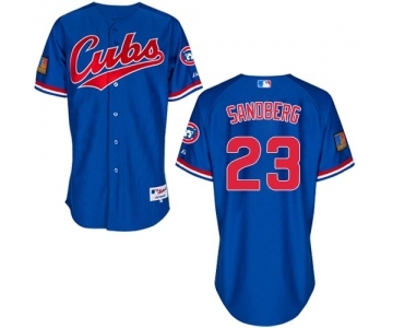 Men's Majestic Chicago Cubs #23 Ryne Sandberg Replica Royal Blue 1994 Turn Back The Clock MLB Jersey