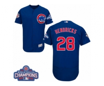Men's Majestic Chicago Cubs #28 Kyle Hendricks Royal Blue Alternate 2016 World Series Champions Flexbase Authentic Collection MLB Jersey