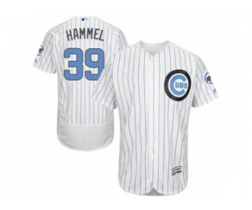 Men's Majestic Chicago Cubs #39 Jason Hammel Authentic White 2016 Father's Day Fashion Flex Base MLB Jersey