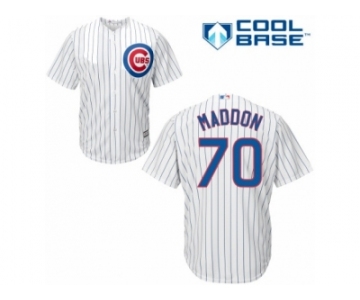 Men's Majestic Chicago Cubs #70 Joe Maddon Replica White Home Cool Base MLB Jersey