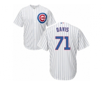 Men's Majestic Chicago Cubs #71 Wade Davis Replica White Home Cool Base MLB Jersey