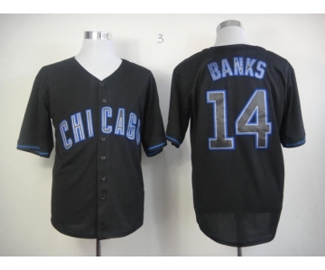 mlb jerseys chicago cubs #14 banks black[fashion]