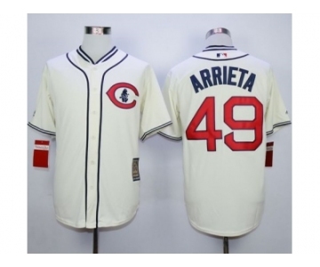 mlb jerseys chicago cubs #49 arrieta cream