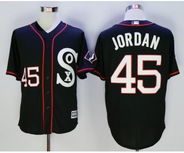 Men Chicago White Sox #45 Michael Jordan Black 2016 Official Cool Base Jersey