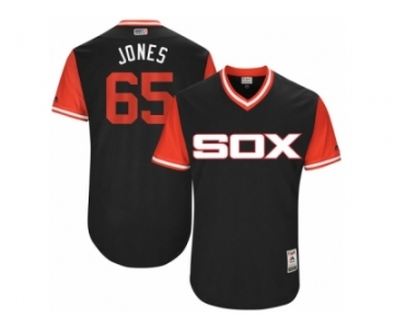Men's 2017 Little League World Series White Sox #65 Nate Jones Jones Black Jersey