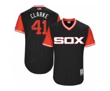 Men's 2017 Little League World Series White Sox Adam Engel #41 Clarke Black Jersey