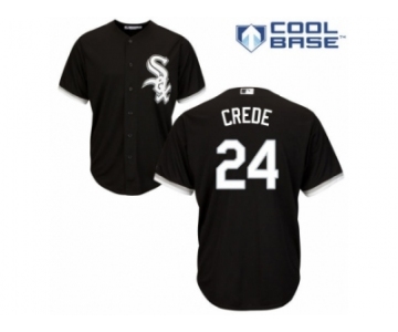 Men's Majestic Chicago White Sox #24 Joe Crede Authentic Black Alternate Home Cool Base MLB Jersey