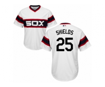 Men's Majestic Chicago White Sox #25 James Shields Replica White 2013 Alternate Home Cool Base MLB Jersey