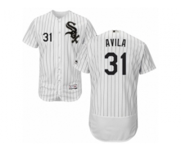 Men's Majestic Chicago White Sox #31 Alex Avila White Black Flexbase Authentic Collection MLB Jersey