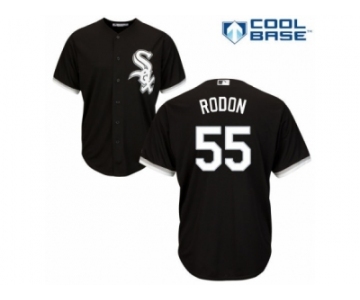 Men's Majestic Chicago White Sox #55 Carlos Rodon Replica Black Alternate Home Cool Base MLB Jersey