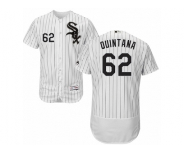 Men's Majestic Chicago White Sox #62 Jose Quintana White Black Flexbase Authentic Collection MLB Jersey