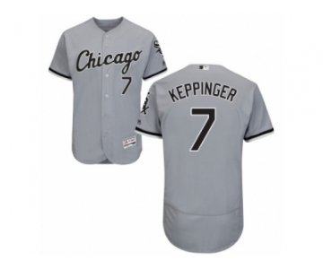 Men's Majestic Chicago White Sox #7 Jeff Keppinger Grey Flexbase Authentic Collection MLB Jersey