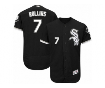 Men's Majestic Chicago White Sox #7 Jimmy Rollins Black Flexbase Authentic Collection MLB Jersey