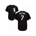 Men's Majestic Chicago White Sox #7 Jimmy Rollins Replica Black Alternate Home Cool Base MLB Jersey