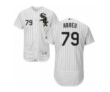 Men's Majestic Chicago White Sox #79 Jose Abreu White Black Flexbase Authentic Collection MLB Jersey