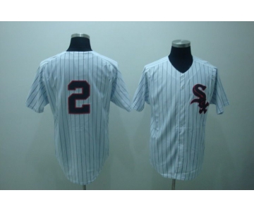 mlb chicago white sox #2 fox m&n white(black strip)