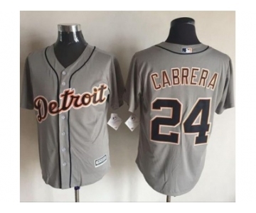 Men Detroit Tigers #24 Miguel Cabrera Gray 2016 Official Cool Base Jersey