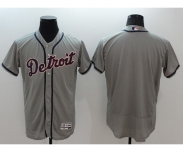 Men Detroit Tigers Blank Majestic Gray Flexbase Authentic Collection Team Jersey