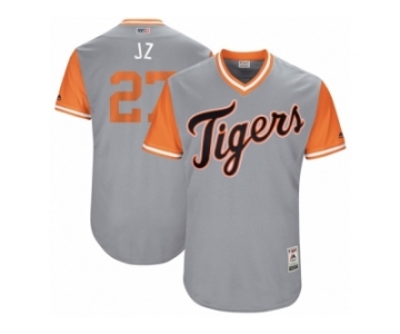 Men's 2017 Little League World Series Tigers Jordan Zimmermann #27 J Z Gray Jersey
