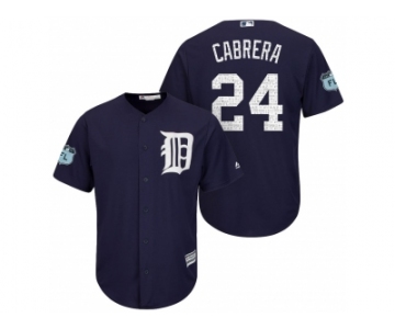 Men's Detroit Tigers #24 Miguel Cabrera 2017 Spring Training Cool Base Stitched MLB Jersey