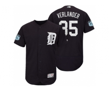 Men's Detroit Tigers #35 Justin Verlander 2017 Spring Training Flex Base Authentic Collection Stitched Baseball Jersey