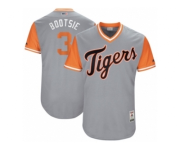 Men's Detroit Tigers Ian Kinsler #3 Bootsie Majestic Gray 2017 Players Weekend Authentic Jersey