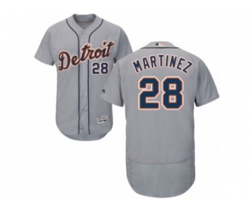 Men's Majestic Detroit Tigers #28 J. D. Martinez Grey Flexbase Authentic Collection MLB Jersey