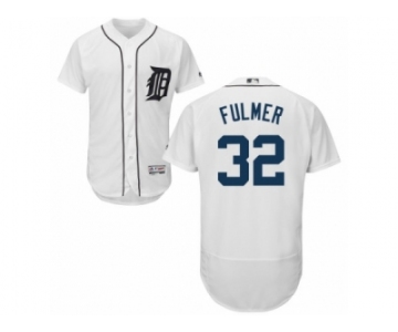 Men's Majestic Detroit Tigers #32 Michael Fulmer White Flexbase Authentic Collection MLB Jersey