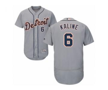 Men's Majestic Detroit Tigers #6 Al Kaline Grey Flexbase Authentic Collection MLB Jersey