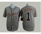 mlb jerseys detroit tigers #1 iglesias grey