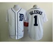 mlb jerseys detroit tigers #1 iglesias white