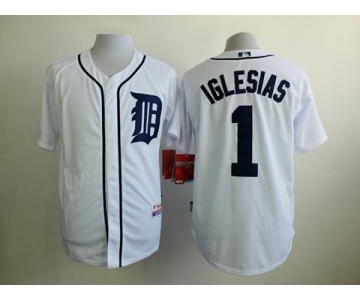 mlb jerseys detroit tigers #1 iglesias white