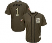 mlb jerseys detroit tigers #1 jose iglesias green salute to service[iglesias]
