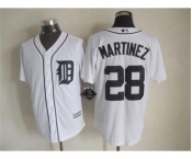 mlb jerseys detroit tigers #28 martinez white(martinez)