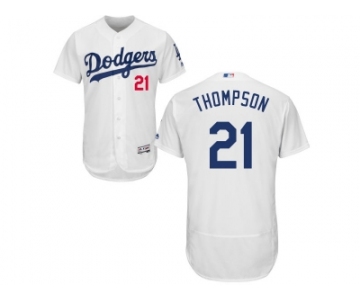 Los Angeles Dodgers #21 Trayce Thompson White Flexbase Authentic Collection Stitched Baseball Jersey