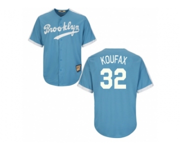 Los Angeles Dodgers #32 Sandy Koufax Light Blue Cooperstown Throwback Stitched Baseball Jersey