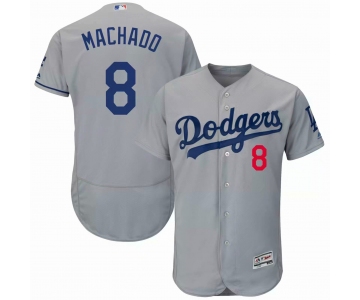 Los Angeles Dodgers #8 Machado Grdey Flexbase Authentic Collection Stitched Baseball Jersey