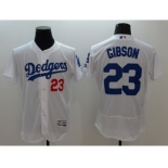 Men Los Angeles Dodgers #23 Adrian Gonzalez Majestic White Flexbase Authentic Collection Player Jersey