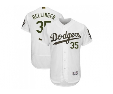 Men Los Angeles Dodgers #35 Cody Bellinger White Flexbase Authentic Collection 2018 Memorial Day Stitched MLB Jersey