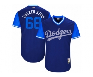 Men's 2017 Little League World Series Dodgers #68 Ross Stripling Chicken Strip Royal Jersey