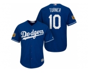 Men's Los Angeles Dodgers #10 Justin Turner 2017 Spring Training Cool Base Stitched MLB Jersey