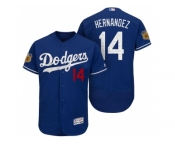 Men's Los Angeles Dodgers #14 Enrique Hernandez 2017 Spring Training Flex Base Authentic Collection Stitched Baseball Jersey