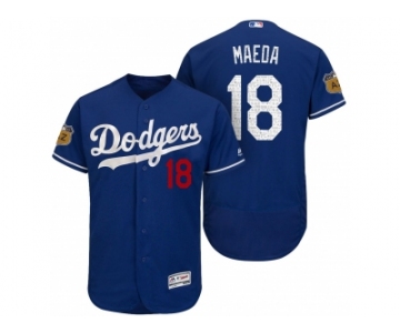 Men's Los Angeles Dodgers #18 Kenta Maeda 2017 Spring Training Flex Base Authentic Collection Stitched Baseball Jersey
