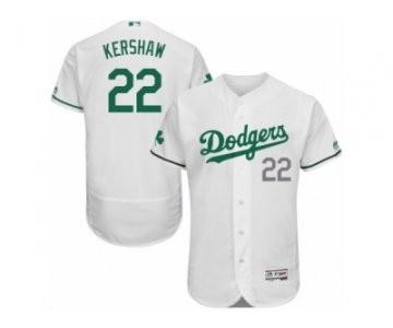 Men's Majestic Los Angeles Dodgers #22 Clayton Kershaw White Celtic Flexbase Authentic Collection MLB Jersey