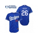 Men's Majestic Los Angeles Dodgers #26 Chase Utley Authentic Royal Blue Cool Base MLB Jersey